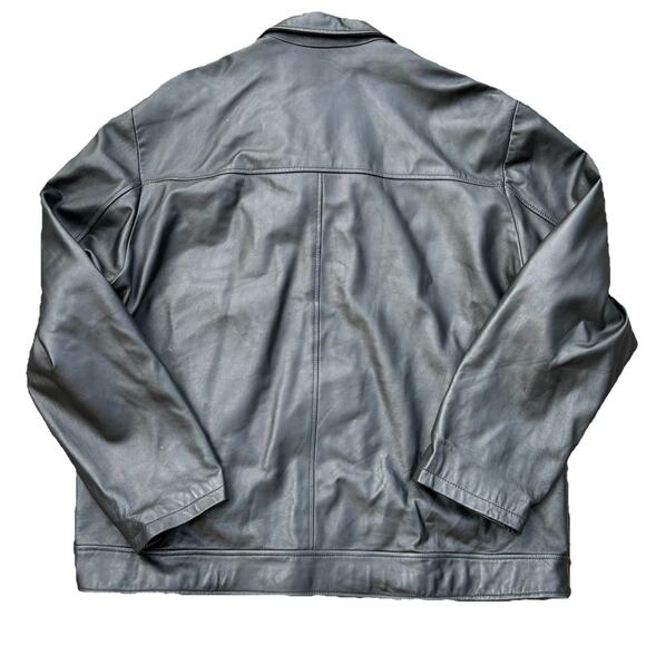Wilsons Leather M. Julian Men’s Leather Jacket Size XL Black Zipper Front - READ - Picture 6 of 8